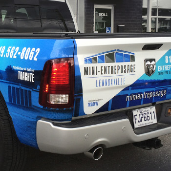 Mini-Entreposage Lennoxville Pick up partial wrap