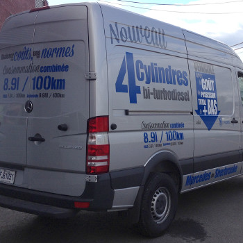Mercedes Sherbrooke Vinyl decals on Sprinter