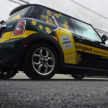 Ungava Premium Dry Gin Mini-Cooper partial wrap